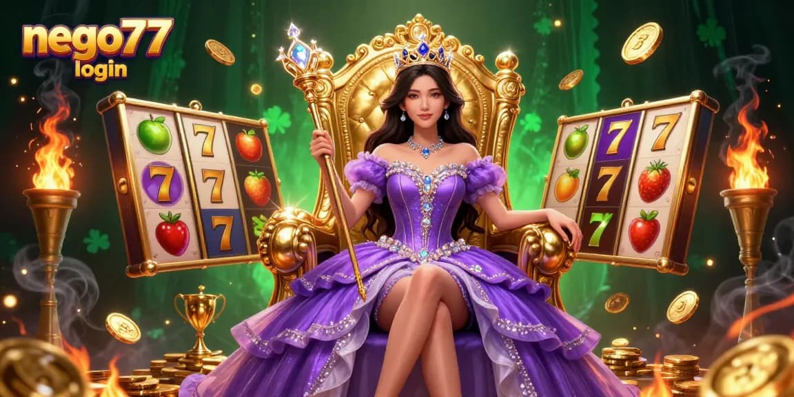 Experience seamless access to nego77 login while enjoying vibrant 3D slot gameplay with dynamic symbols and golden trophies.