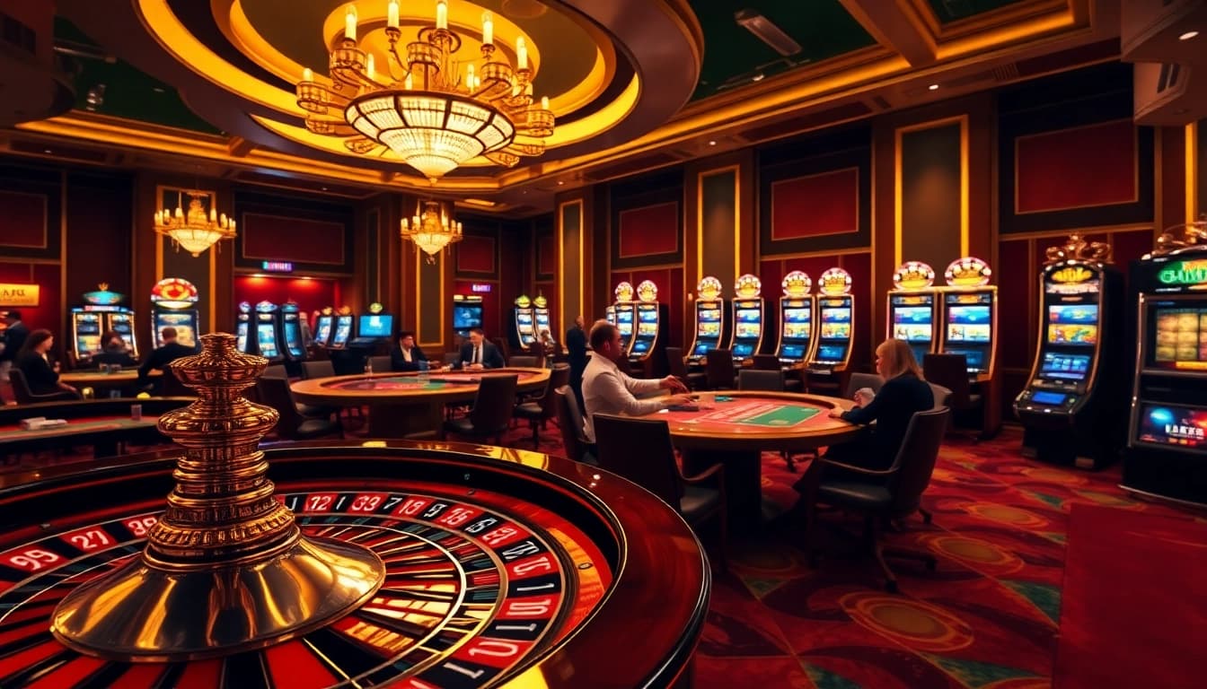 Experience the thrill of gambling at https://lc88.co.com/ with luxurious casino tables and vibrant slot machines.
