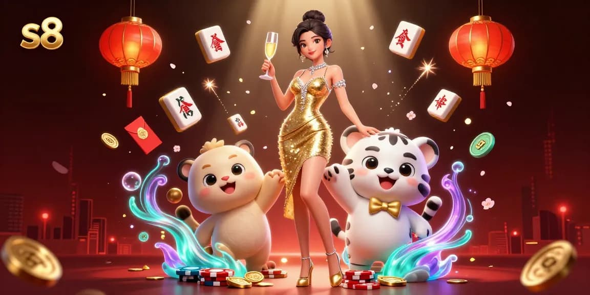 Experience thrilling moments with s8 as you win amidst vibrant casino elements and lucky motifs.