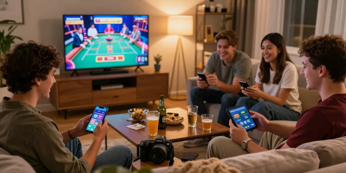 Social online gaming experience at home, featuring credit card casinos on devices, inspired by the content from dea.org.uk.