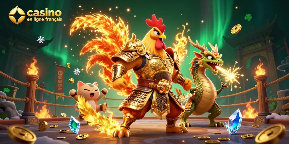 Vivez l'excitation du casino en ligne français avec des personnages vibrants et des éléments de jeu dynamiques.
