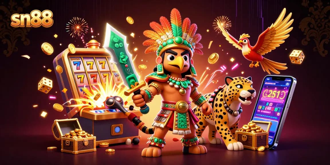 Experience casino thrills with sn88's vibrant jackpot explosion and dynamic gaming elements.