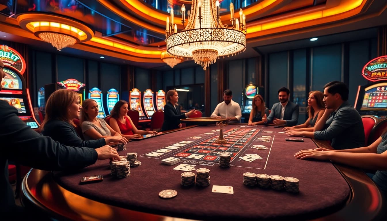 Experience thrilling gameplay with exciting features of https://jun88site.com/ in a vibrant casino setting.