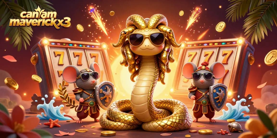 Engage the thrill of winning with can am maverick x3 slot reels and golden coins in a vibrant casino scene.
