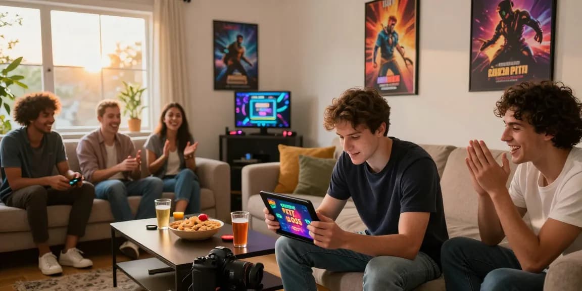 Play Teen Patti Boss with friends in a cozy living room, Download here to join the fun!