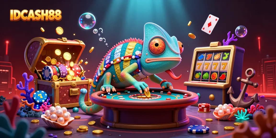 Experience thrilling gameplay at IDCASH88 with vibrant visuals and interactive elements in the casino scene.
