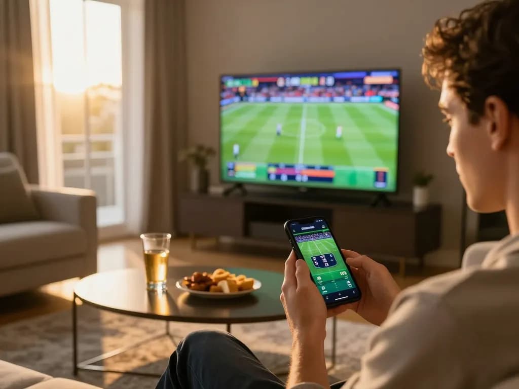 Experience live betting excitement with https://tr88.baby/ in a cozy living room setting.