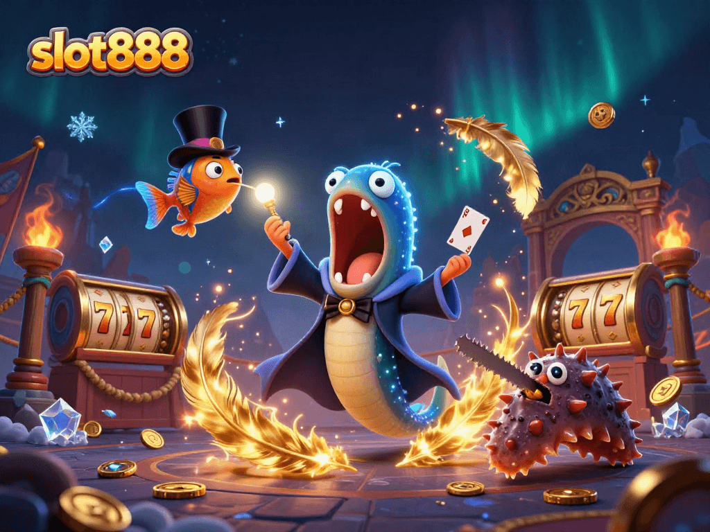 Mainkan slot888 dengan aksi menakjubkan dari ikan gulper, ikan pemancing, dan timun laut.