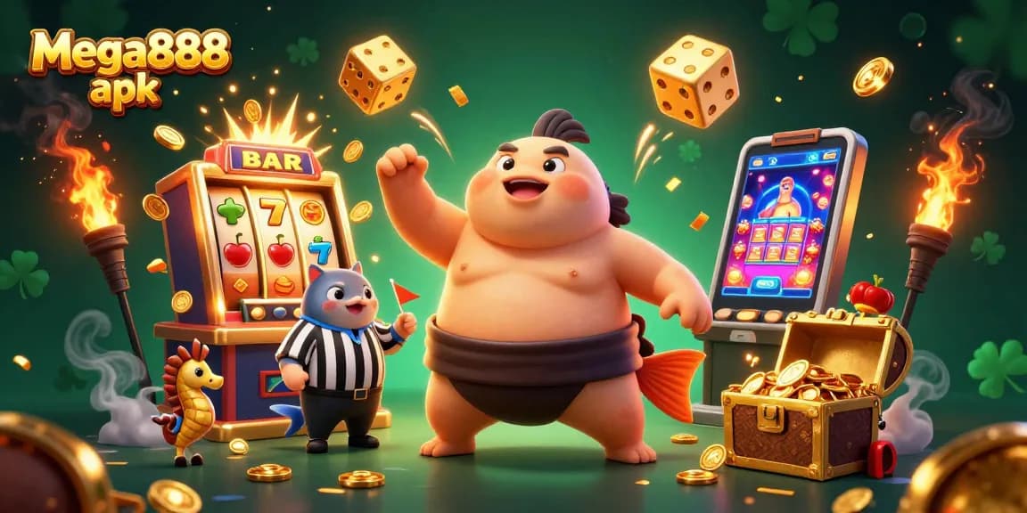Enjoy mega888 apk with an exciting underwater casino scene featuring colorful game elements.