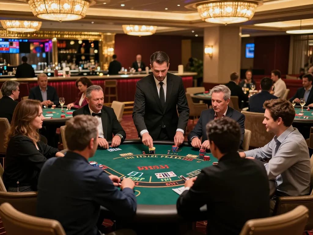 Dynamic gameplay at BL555 casino showcasing professional dealers and engaging players.
