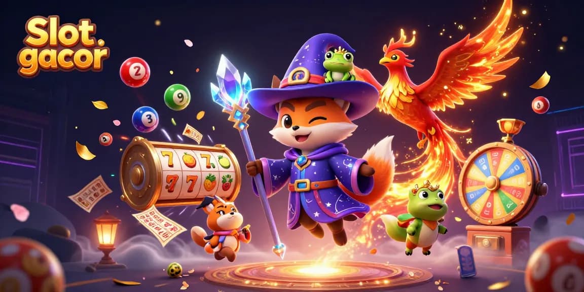 Experience thrilling Slot gacor action with dynamic visuals of lucky slots and vibrant game elements.