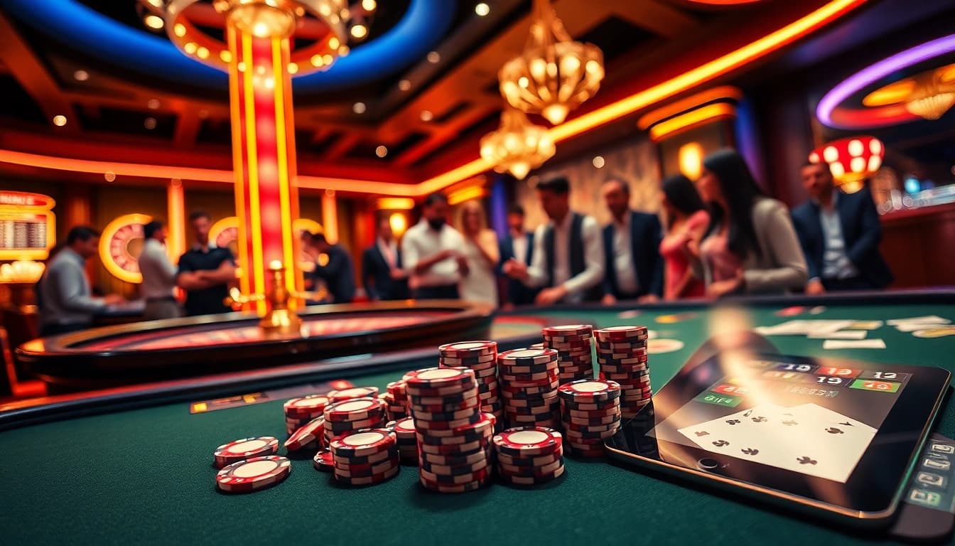 C168 offers a thrilling casino experience with vibrant gaming tables and eager players.