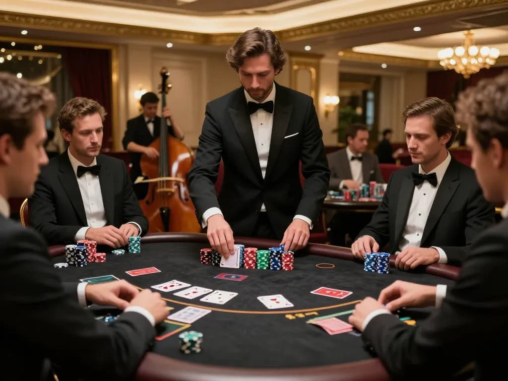 Players engaged in an exciting blackjack game at bk8 casino, showcasing skill and strategy.