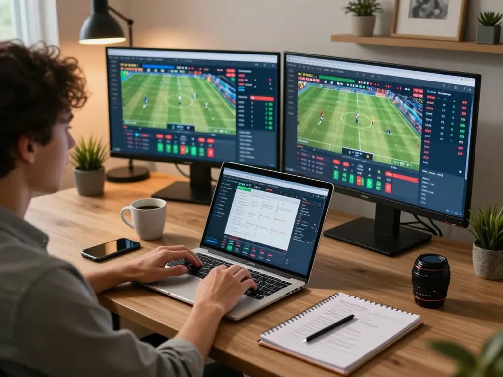 Experience thrilling betting action with uu88 from home with multiple screens focused on live sports.