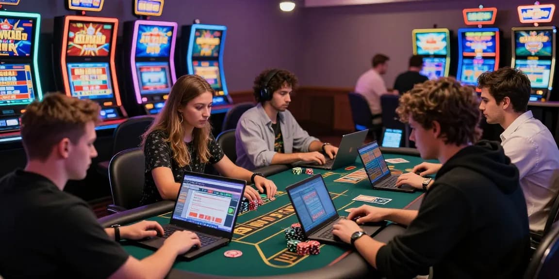 Players enjoying diverse games at credit card casinos, highlighting entertainment and excitement.