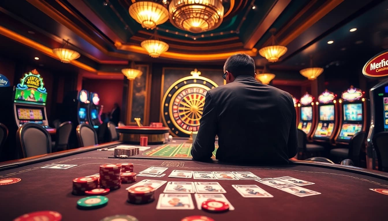 Experience the thrill of Taruhan Bola at a luxurious casino table filled with excitement.