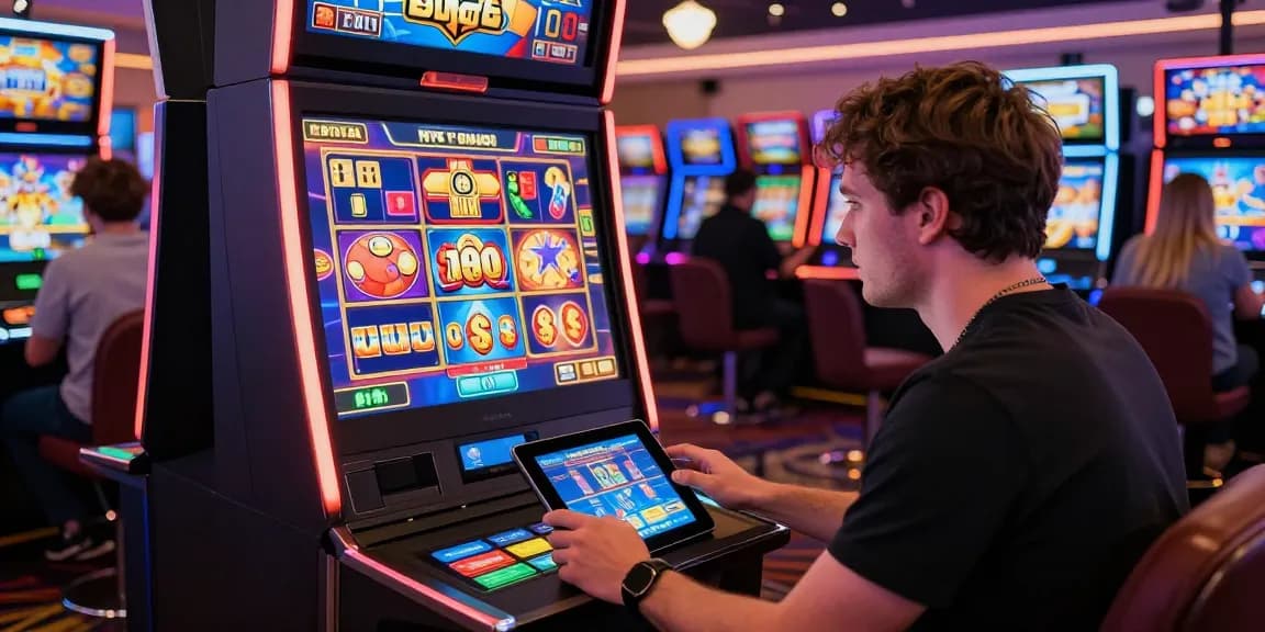Exciting gaming experience with bonus buy slots UK featured on vibrant digital displays in an online casino setting.