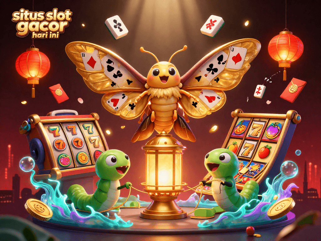 Experience thrilling gameplay with situs slot gacor hari ini, featuring vibrant slots and casino scenes.