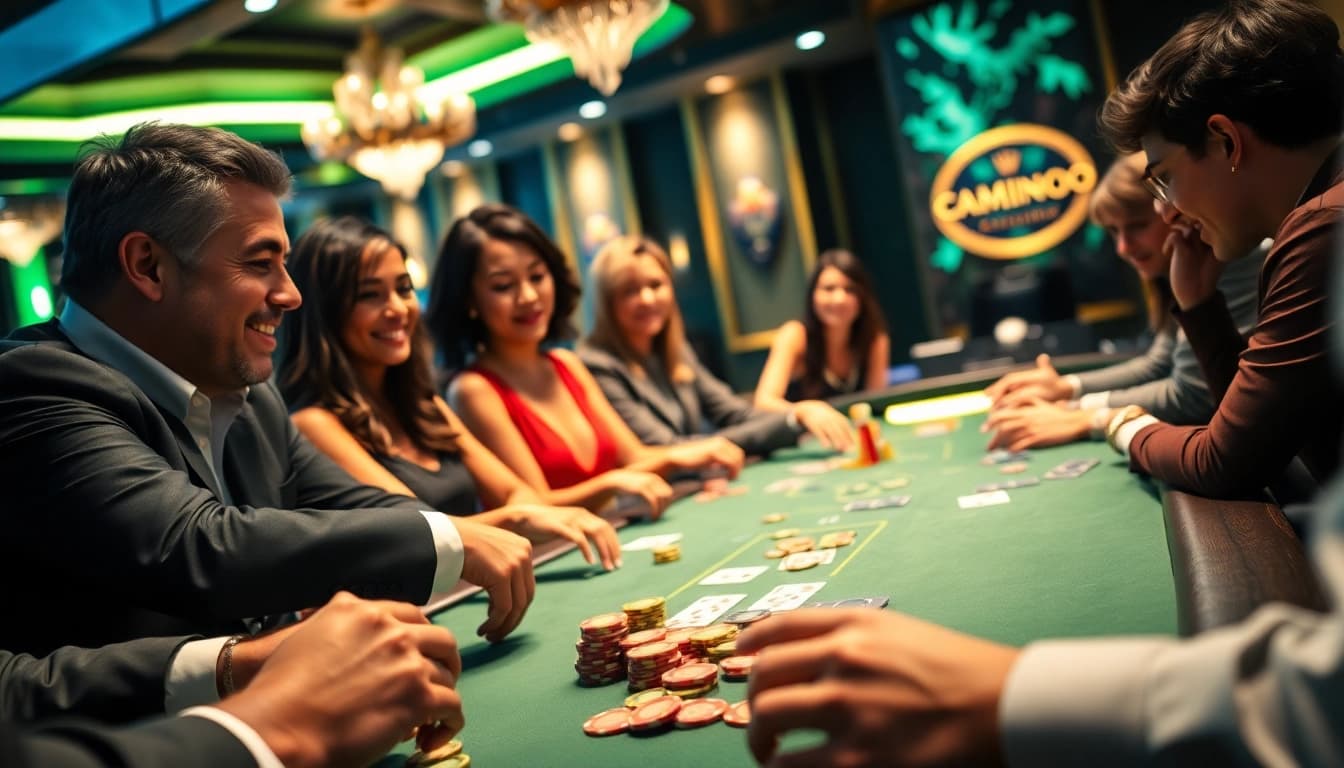 Experience the thrill of citinow casino with enthusiastic poker players and vibrant game elements.