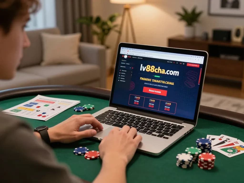 Engaging with online games on lv88cha.com, showcasing strategic gameplay and responsible gambling.