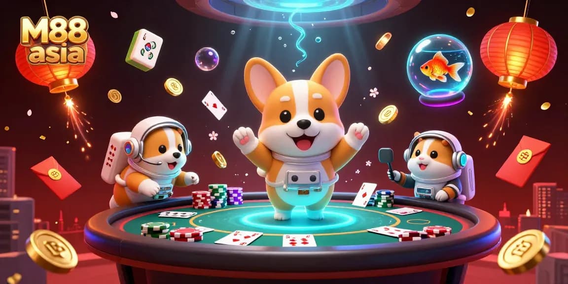 Experience M88 asia's dynamic gaming with colorful casino characters and exciting gameplay elements