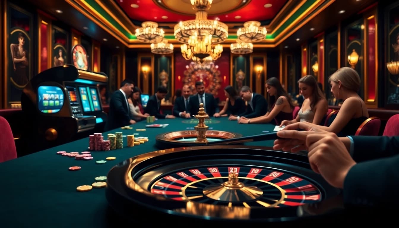 Engaging play at kkwin.black featuring poker chips, roulette wheel, and online betting interface.