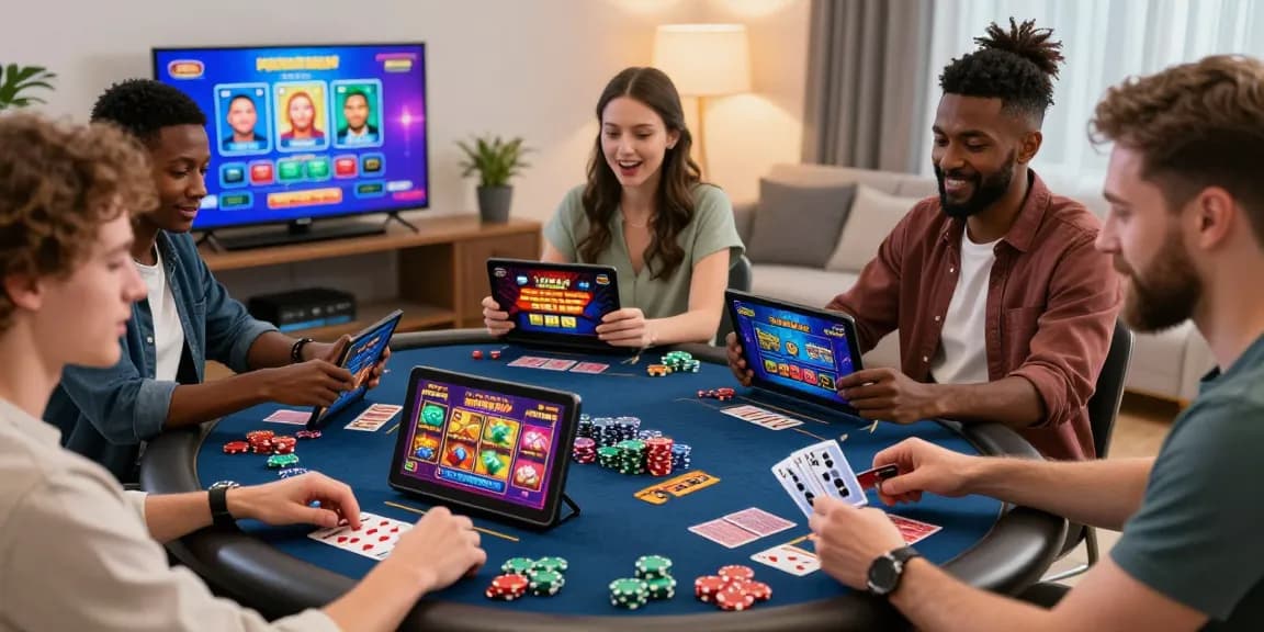 Online gambling enthusiasts exploring credit card casinos at https://scoarch.org.uk with vibrant gaming atmosphere.