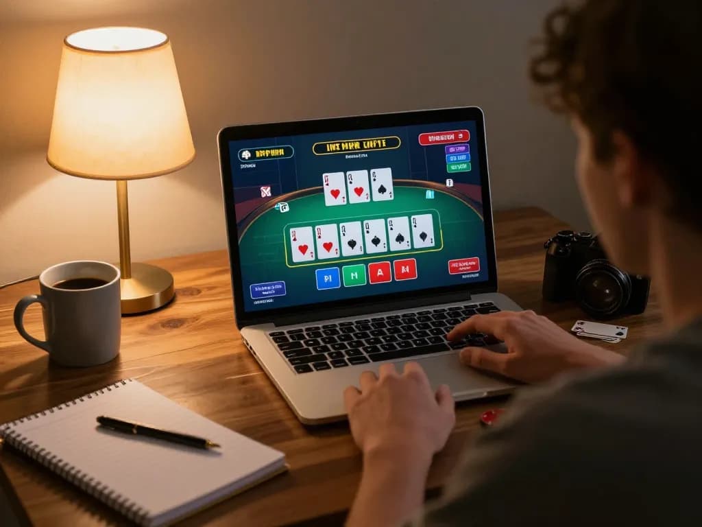 Engaging in live dealer blackjack during upintogel login on a cozy home setup.