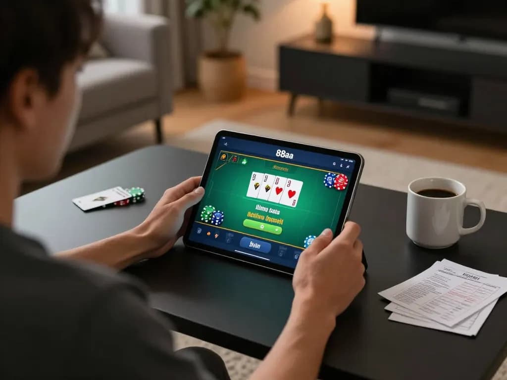 Experience 88aa đăng nhập with engaging online gaming setup in a cozy home atmosphere