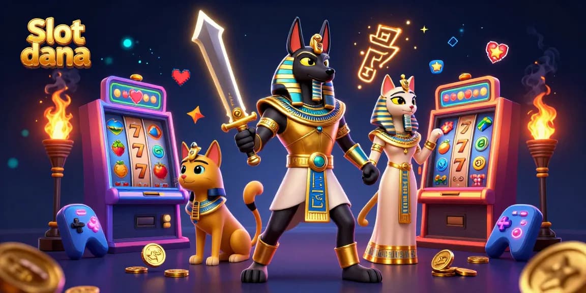Experience the excitement of Slot dana with 3D characters engaging in vibrant casino gameplay.