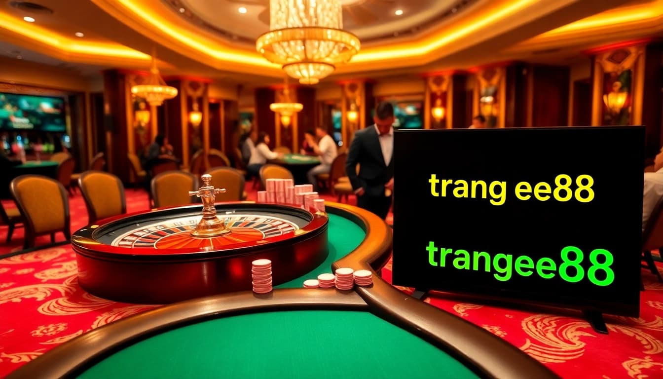 Experience the excitement of gambling with trang ee88 at a luxurious casino setting.