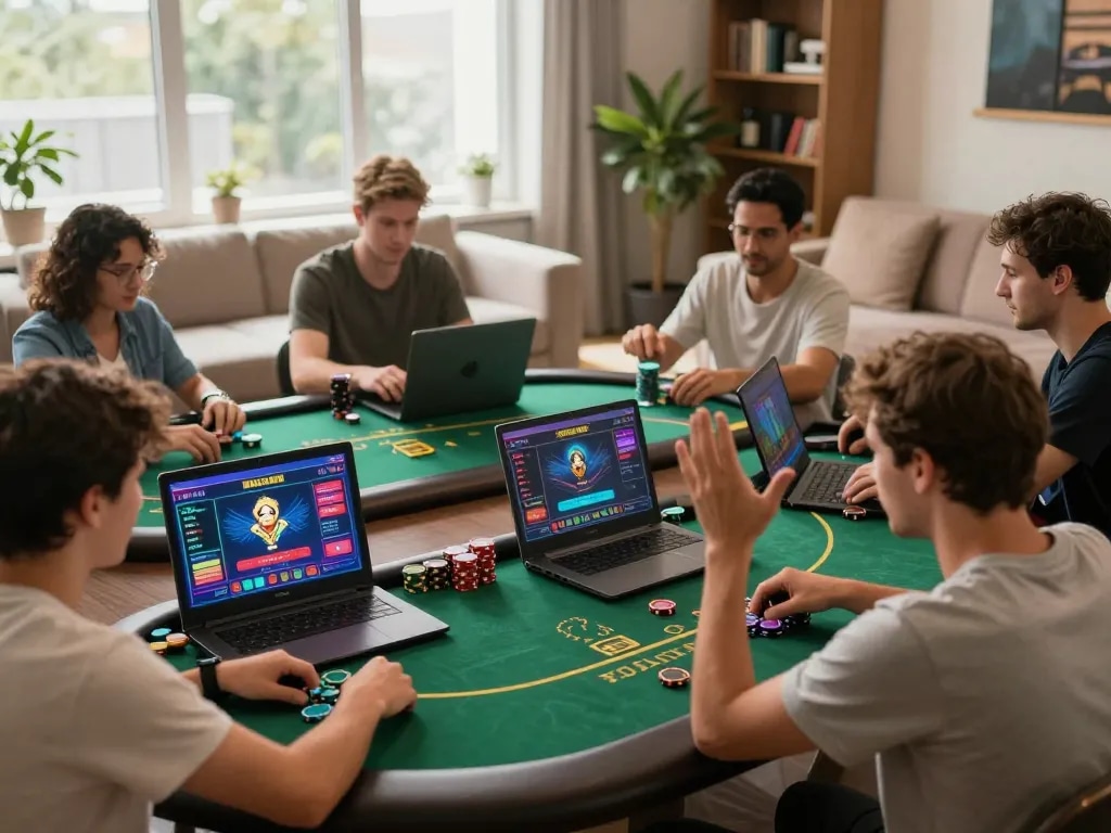 Players enjoying exciting poker games at Tip88's online casino for immersive gaming experience.