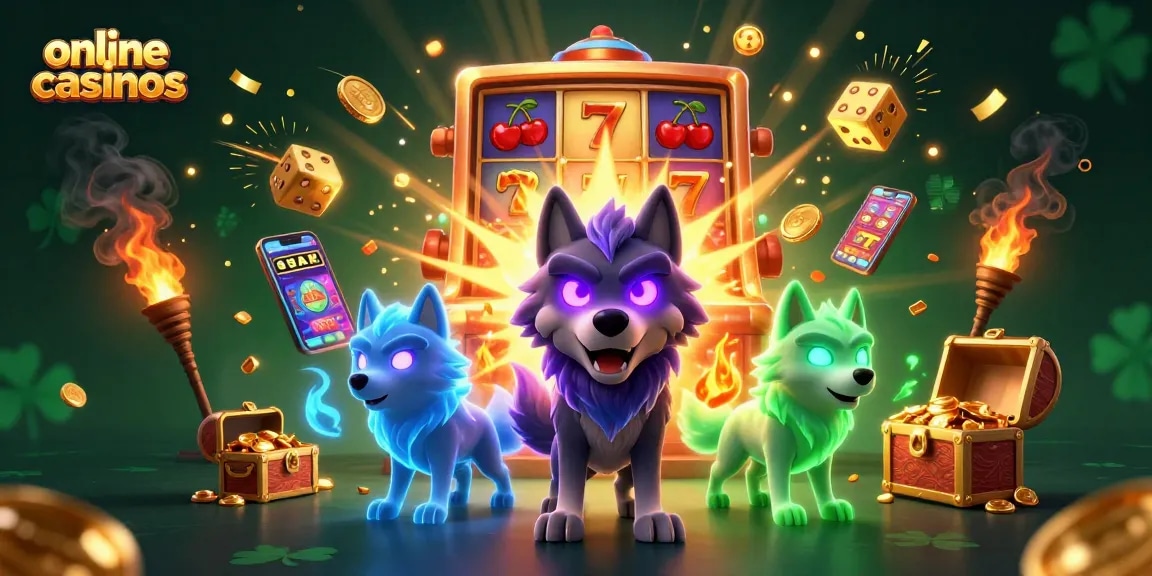 Experience thrilling gameplay at online casinos with ghostly wolves and jackpot excitement.