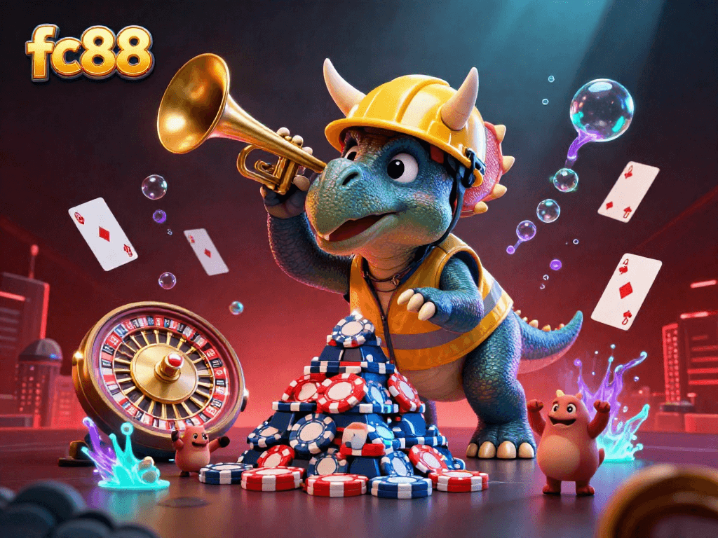 fc88 kích thích tràn đầy tiền thưởng tại sòng bạc với các nhân vật hoạt hình vui nhộn