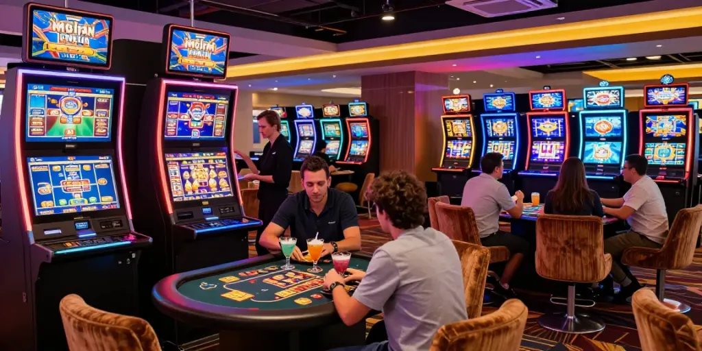 Exciting gaming experience at XX88 casino with vibrant atmosphere and engaging players.