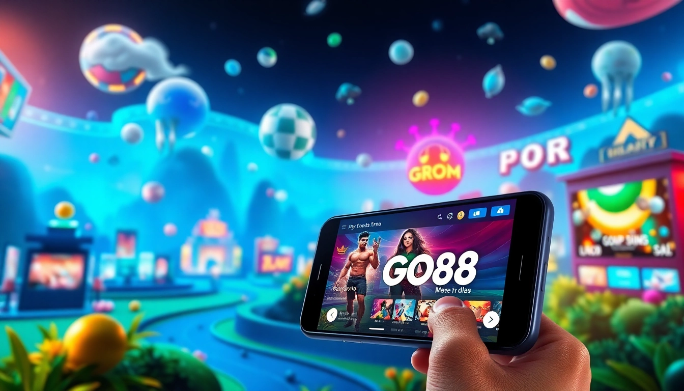 GO88 app on a mobile device showcasing exciting gaming features and user-friendly interface.