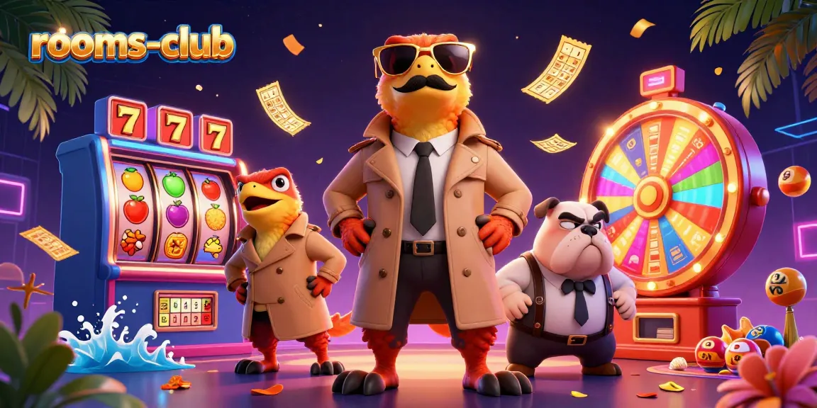 Koneksi kece dengan suasana permainan slot di rooms-club yang penuh warna dan kegembiraan.