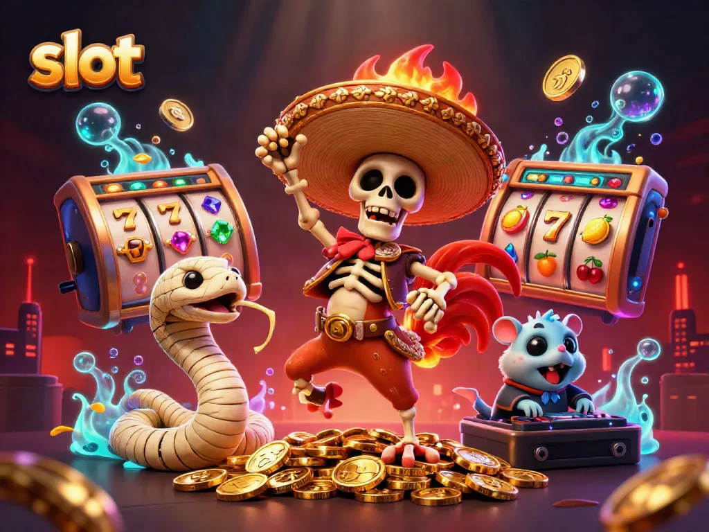 Slot yang mengesankan dengan karakter skeleton dan simbol casino memikat lainnya, aspek visual yang membuat pengguna terpesona.