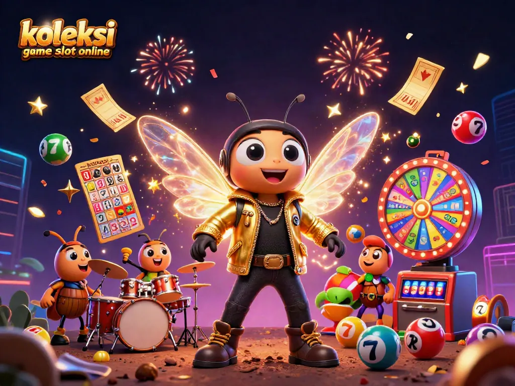 Koleksi game slot online yang menarik dengan cicada rock star dan elemen permainan slot yang dinamis.