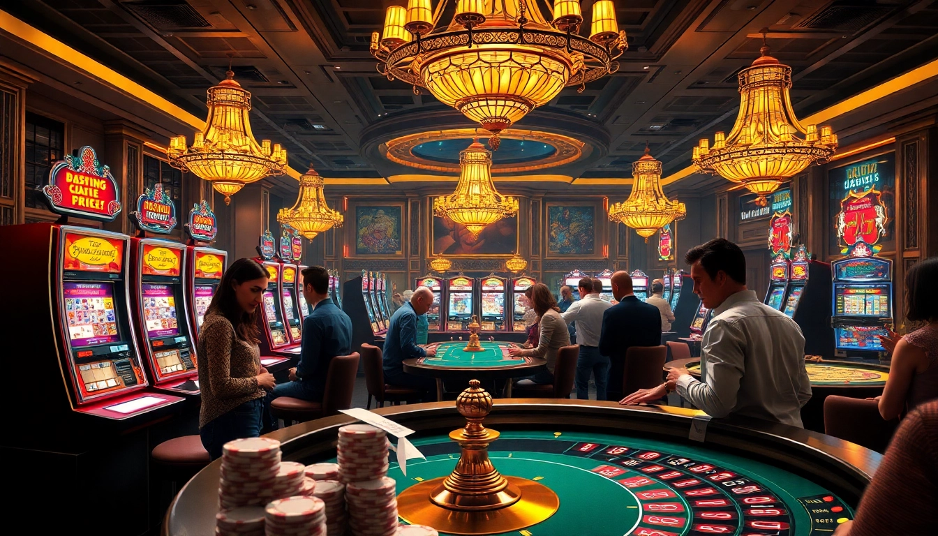 Rasakan sensasi 33win68 dengan mesin slot yang berwarna-warni dan pemain yang terlibat di dalam lingkungan kasino yang mewah.
