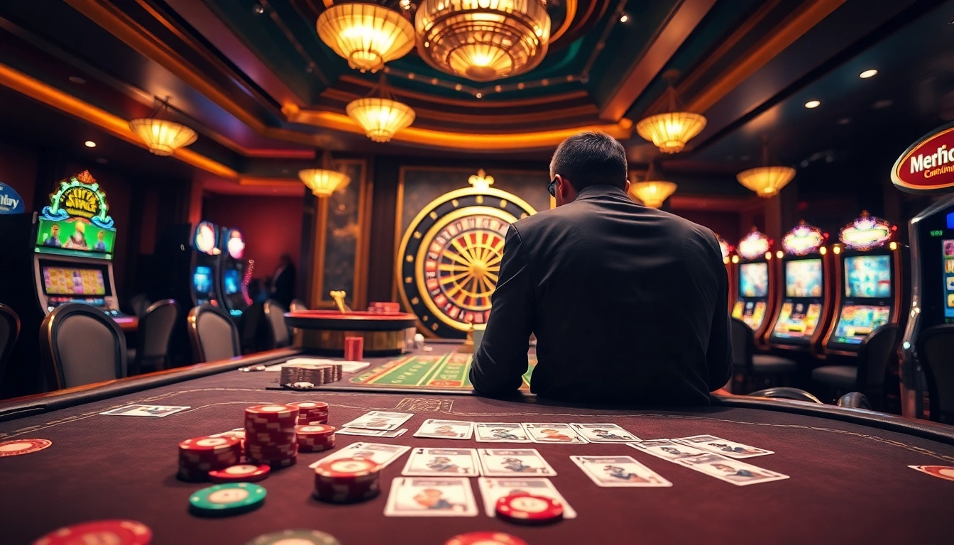 Experience the thrill of Taruhan Bola at a luxurious casino table filled with excitement.