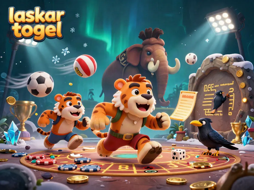 Engage in thrilling gameplay at laskar togel with dynamic scenes of ancient casino fun and sports elements.