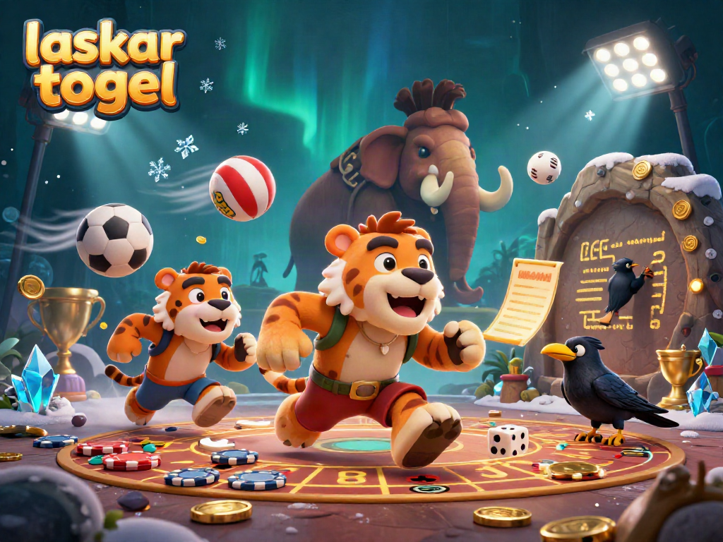 Engage in thrilling gameplay at laskar togel with dynamic scenes of ancient casino fun and sports elements.