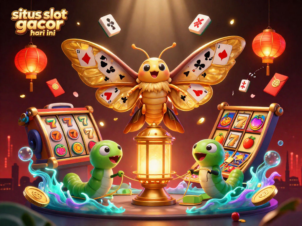 Experience thrilling gameplay with situs slot gacor hari ini, featuring vibrant slots and casino scenes.