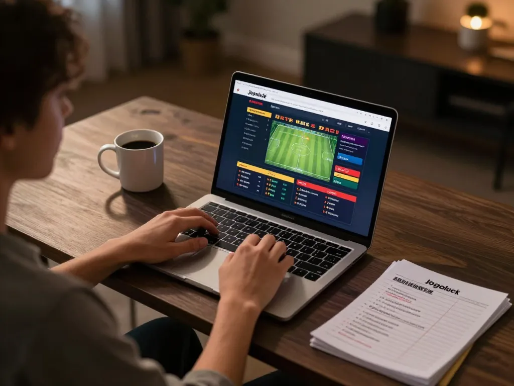 Player engaging with the Jogoluck online platform while enjoying a strategic betting session