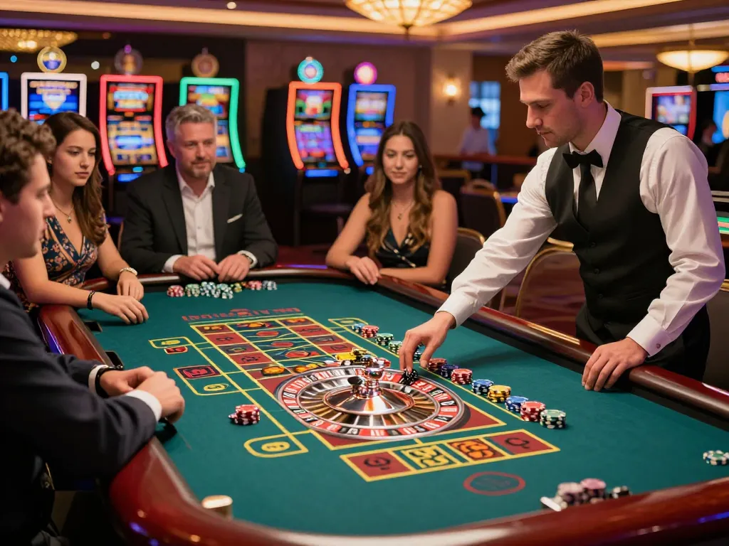 Players engaged in a thrilling roulette game at 88aa casino, excitement in the air