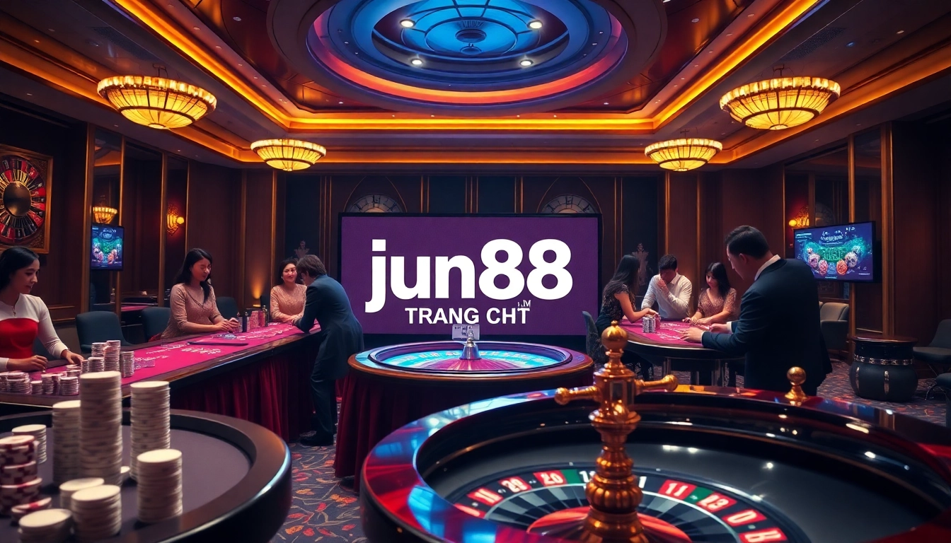 Experience thrilling action at jun88 trang chủ, featuring vibrant casino tables and engaging games.