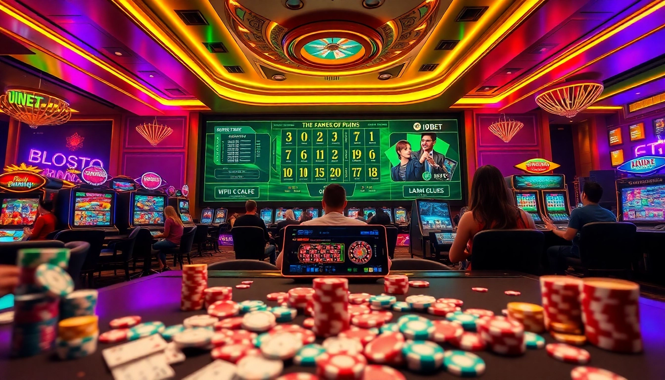 I9BET users engaging with an immersive online casino experience featuring vibrant games and lively interactions.