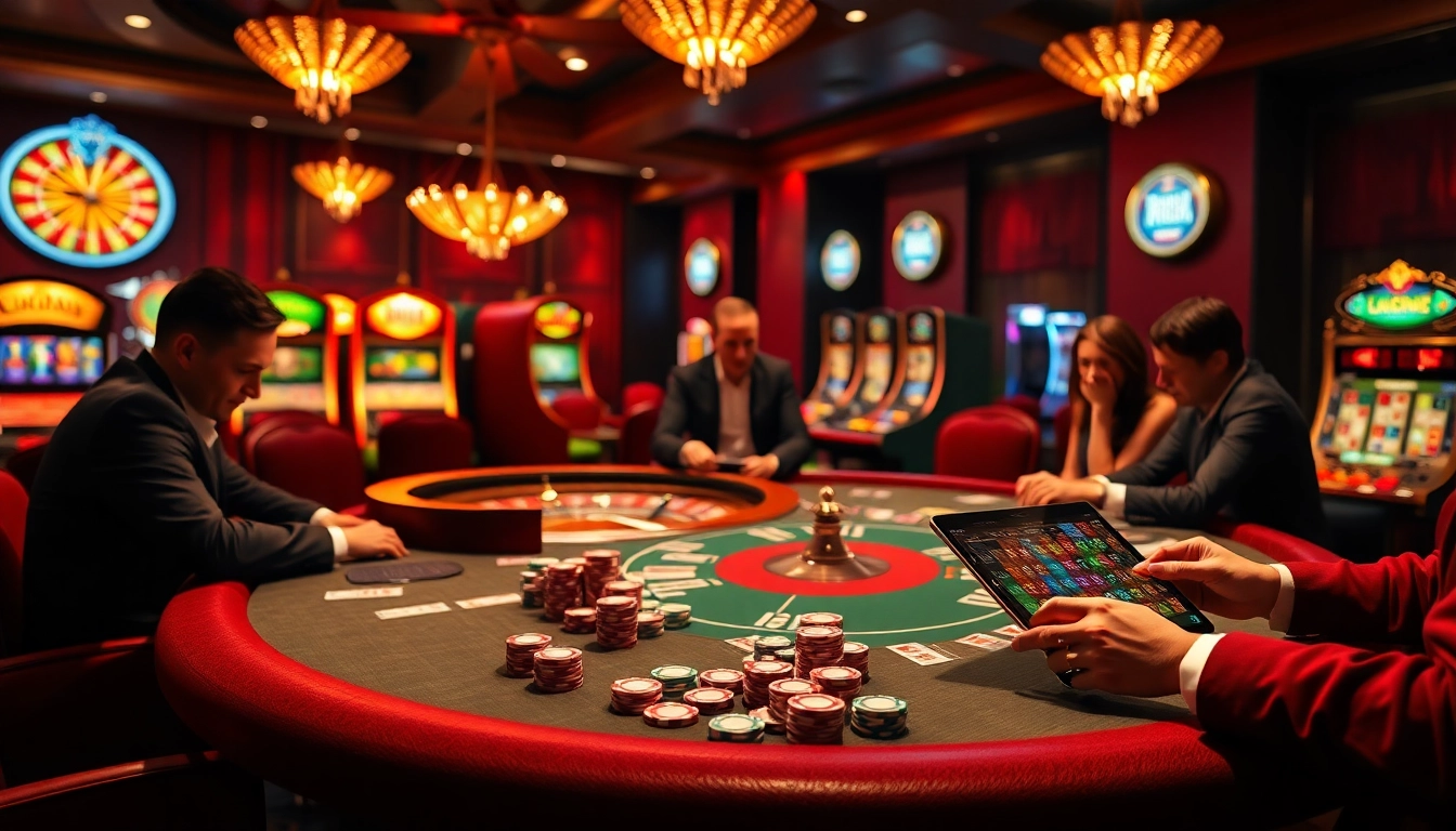 Bay789 gaming experience with vibrant poker chips and engaging digital gambling interfaces.