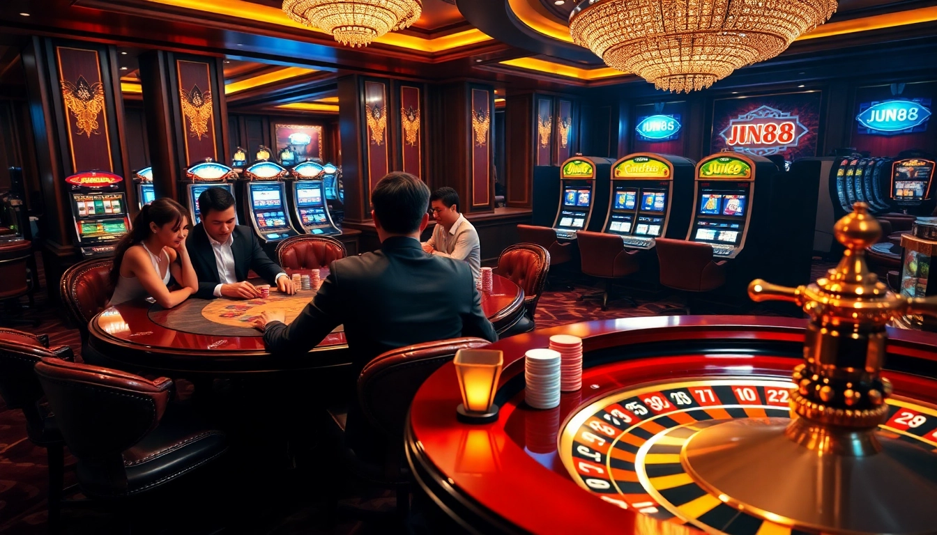 Experience the thrill of gambling at jun88 trang chủ with exciting games and vibrant casino atmosphere.
